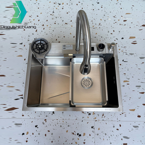 <span class=keywords><strong>Fregadero</strong></span> de Cocina de Acero Inoxidable de Doble Cubeta Multifuncional con Diseño Nuevo, Antirrayaduras, Superficie Nano, Fácil de Limpiar, Hecho a Mano - Product Image 3