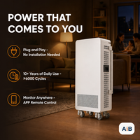 Station d'énergie mobile sur roues, batterie solaire 48V 100Ah, station d'alimentation Plug and Play, alimentation de secours UPS pour maison, atelier, bureau