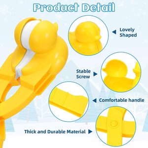 Kit de jouets de neige avec poignée Clip boule de neige Combat de boules de neige Activités d'<span class=keywords><strong>hiver</strong></span> en plein air - Product Image 2