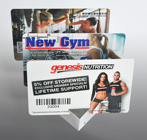 Carta di codice a barre di appartenenza personalizzata <span class=keywords><strong>palestra</strong></span> economica (1k Chip EM4305) con NFC & RFID interfacce materiale PVC frequenza 13.56MHz - Product Image 3