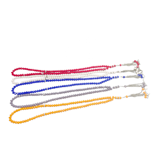 99 Perle di Preghiera Musulmane in Cristallo, Rosario Islamico con Sacchetto in Velluto Rosso, Perle Conteggio Religiose per Ramadan Eid <span class=keywords><strong>Mubarak</strong></span> - Product Image 6