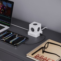Prise de courant portable de table Suoma E75, norme allemande/coréenne EU, 5 prises, PD65W, 3 ports USB-A, 6 ports USB-C, câble de 1,5 m