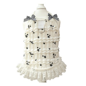 Chaleco de Verano de Encaje con Capas y Estampado Floral para Gatos y Perros de Patas Cortas, Diseño Japonés y Coreano, Ropa para Mascotas - Product Image 5