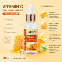Sérum Visage au Miel et Vitamine C Akaril 30ml Éclaircissant Anti-Taches Anti-Âge Anti-Rides Réparateur de Barrière Cutanée