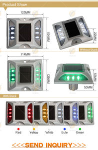 NOKIN אלומיניום LED 20T התנגדות מהבהב העלה סוג סמן מדרכה הרבעה כביש שמש כביש - Product Image 4