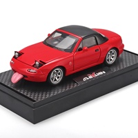 Modèle de voiture en alliage métallique Mazda MX5 1:32 avec son et lumière, fonction de recul, jouet pour enfants, vente chaude