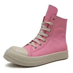 Chunky Boot Menrric Owens Men Boo Canvas Flat Canvas Casual Womens Men's Plus Size Pink Riik Owens High Boots Martin Boots Shoes