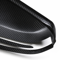 Ensemble de coques de rétroviseurs latéraux automobiles en fibre de carbone sergé brillant ODM, incurvées, avec ouverture de garniture inférieure
