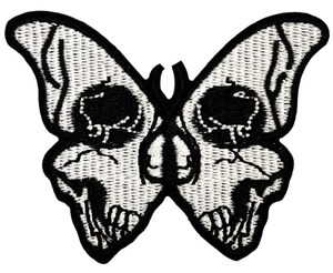 Toppe fantasma farfalla fai da te distintivo Applique ricamato ferro su cucire su toppe per apparecchi di ricamo - Product Image 1