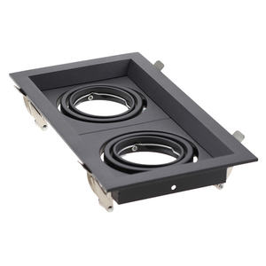 Anillos embellecedores <span class=keywords><strong>de</strong></span> techo Led empotrados cuadrados MR16, soporte <span class=keywords><strong>de</strong></span> bombilla halógena, accesorio <span class=keywords><strong>de</strong></span> luz, GU10 - Product Image 3