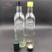 Las Botellas De Vidrio Bouteille en verre de haute qualité pour huile d'olive marasca/dorica 250ml 500ml avec bouchon en aluminium