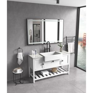 72in. W X 48 In. H Super Bright LED Bathroom Mirror Lights Metal <b>Frame</b> Wall <b>Mounted</b> Lighted DB (ONLY PICKUP) - Product Image 2