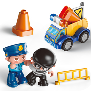 Feelo fl42004 Cổ Điển Xây Dựng Khối Kit Trẻ Em 175Pcs Hạt Cảnh Sát Trạm Cho Trẻ Em Vai Trò Chơi Trò Chơi Đồ Chơi - Product Image 5