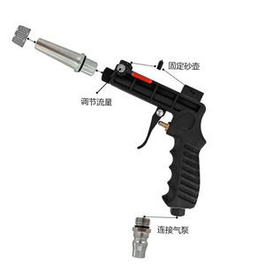 Portable Gravity Type Sandblasting Gun Pneumatic <b>Sandblaster</b> For Rust Removal And Descaling Stripping Small Machine A1222 - Product Image 2