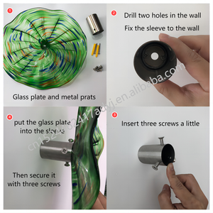 Hiện đại handmade tác phẩm nghệ thuật 3D trừu tượng hình học thiết kế tường trang trí nội thất Kính tường nghệ thuật - Product Image 6