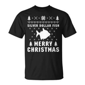T-shirt haut de gamme Silver Dollar Fish Ugly Christmas Sweater - Product Image 1