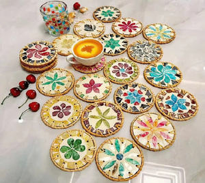 Handmade Seagrass Dining Placemat Natural Woven <b>Table</b> Mat Eco Friendly Round <b>Table</b> <b>Protector</b> Rustic Boho Home Kitchen Decoration - Product Image 1