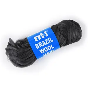 Hot Selling Brazilian Wool Hair Yarn 100% Acrylic Hand Machine Knitting Yarn