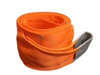 Provina Sangle de levage en polyester orange, capacité 10 tonnes, facteur de sécurité 8:1, largeur 250 mm, conception plate 2 plis œil-œil, efficace