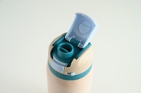 EVERSHINE - Termo de Acero Inoxidable con Aislamiento al Vacío, Diseño Moderno, Gran Capacidad, Color Sólido, con Asa y Pajita, Libre de BPA, a Prueba de Fugas