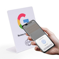 Menu de table personnalisé Plaque PVC Carte de révision Google Médias sociaux Instagram Code Qr Revue Google Support Nfc