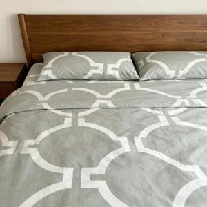 Ensemble de literie 4 pièces Queen en gros, 500TC, imprimé pigmenté, en polyester, <span class=keywords><strong>1</strong></span> housse de couette, <span class=keywords><strong>1</strong></span> drap plat, 2 taies d'oreiller, personnalisable - Product Image 5