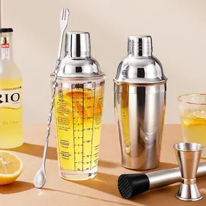 Mixer pengaduk anggur profesional, alat cocktail gelas goyang tangan set mixer koktail