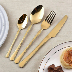 Stainless steel cutlery set for hotel western cuisine six-piece set steak knife fork spoon tea spoon tea fork and <b>coffee</b> spoon - Product Image 3