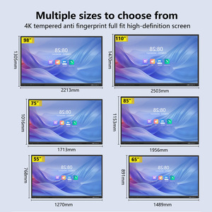 Giá rẻ giá 55 65 75 86 98 inch trường bảng tương tác màn hình phẳng LCD lớp học màn hình cảm ứng bảng trắng thông minh Bảng Trắng - Product Image 2