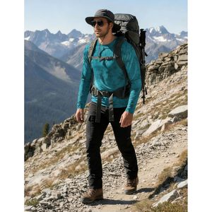 Camiseta de Protección Solar de Manga Larga para Hombre FOXA, UPF 50+, Secado Rápido, Ligera, para Pesca, Playa y Natación, Verde - Product Image 2