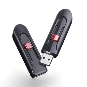 Push and pull flashdisk button plastic pendrive memorias usb stick 1GB 2GB u disk USB Flash Drive