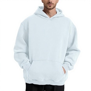 Hoodie unisexe court vintage délavé à l'acide, personnalisable avec logo, épais, à ourlet brut, en molleton bouclette, coupe oversize, avec impression en relief - Product Image 1