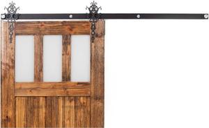 RHETECH 6.6FT moderne en acier au carbone <span class=keywords><strong>porte</strong></span> de grange piste Durable matériel de fermeture en douceur en bois coulissant rouleau <span class=keywords><strong>Rail</strong></span> <span class=keywords><strong>porte</strong></span> fenêtre accessoires - Product Image 2
