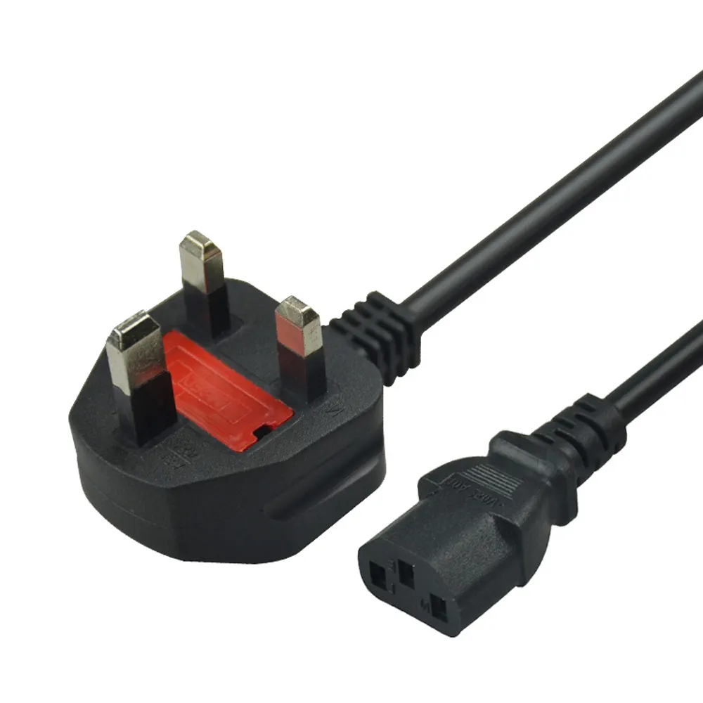 SIPU uk power cable with plug pc power cord England power cord, with fuse to uk plug