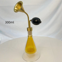 Présentoir en verre de parfum Huiles essentielles Bouteilles d'essai de café Parfums facilement disponibles Supports d'affichage Bronze et laiton