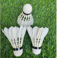 Volant de badminton en plastique expansé avec plumes de canard, construction 3 couches, vitesse 76-78, pour entraînement – Durable