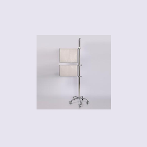 Rideau de protection radiologique médical en plomb sur pied mobile beige – Équipement de blindage contre les radiations - Product Image 1
