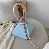 Mode einzigartiges Design Damen Cross body Umhängetaschen Geldbörse Dreieck geformte Handtaschen benutzer definierte neuen Stil koreanische Einkaufstasche