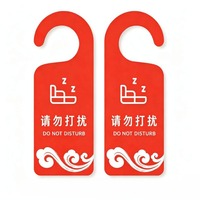 Étiquettes suspendues personnalisées en PVC pour porte, impression recto-verso, panneaux de rappel de confidentialité bilingues pour location de vacances