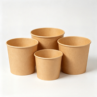 Fabriekslevering Multi Size Kraft Papier Saladekom Wegwerp Waterdichte Voedselkom met Deksel voor Groothandel