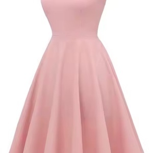 Robe Courte en Dentelle Écologique ODM 2025 – Unie, Lavable, Longueur Genou, Style Évasé, Idéale pour Demoiselles d'Honneur, Bals de Promo et Soirées Décontractées - Product Image 3