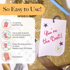 Étiquette de vœux audio avec enregistreur vocal <span class=keywords><strong>Carte</strong></span>-cadeau enregistrable avec lecture Enregistrez votre propre <span class=keywords><strong>carte</strong></span> de message pour <span class=keywords><strong>anniversaire</strong></span> - Product Image 4