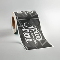Impression Logo Étiquette Autocollants Auto-Adhésif Vinyle Rond Étanche Papier Étiquettes D'emballage Personnalisées Rouleau Autocollant Étiquette