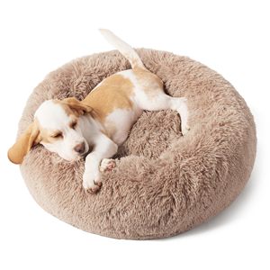 Cama Redonda para Perros Calmante Tipo Donut de <span class=keywords><strong>36</strong></span> Pulgadas, de Piel Sintética Extraíble, Antiestrés, Lavable a Máquina, para Perros Grandes - Product Image 1
