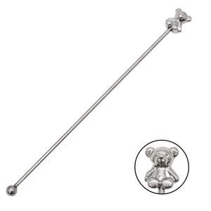 Cuillère de bar en acier inoxydable durable pour <span class=keywords><strong>shaker</strong></span> à cocktails <span class=keywords><strong>Tiki</strong></span>, outil de mélange cinq étoiles pour Mojito et glace pilée - Product Image 5