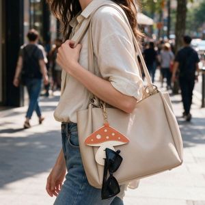 Mushroom Sunglasses Holder <b>Keychain</b> Cute Cartoon Glasses Clip Bag Charm Outdoor Travel Eyewear Storage Pendant - Product Image 3