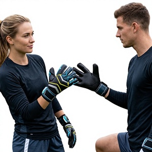 Gants de sport tactiques en cuir, longueur poignet, design durable, compatibles écran tactile, détection de la pression, utilisation quatre saisons pour le football - Product Image 1