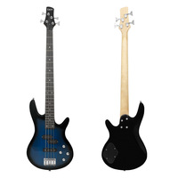 4-String Electric Bass Guitar for Beginners with Rosewood Fretboard and Beech Wood Back/Sides-Student & Home Practice