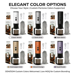 Machine à expresso portable <span class=keywords><strong>rechargeable</strong></span> Kingze 15 bars, cafetière sans fil 3-en-1 compatible capsules et café moulu, idéale pour les voyages et le camping - Product Image 2