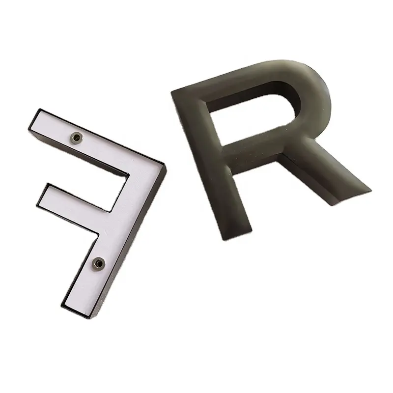 Custom aluminium sign holder metal letter logo vintage letters 3d metal iron alphabet letters for shop name decoration